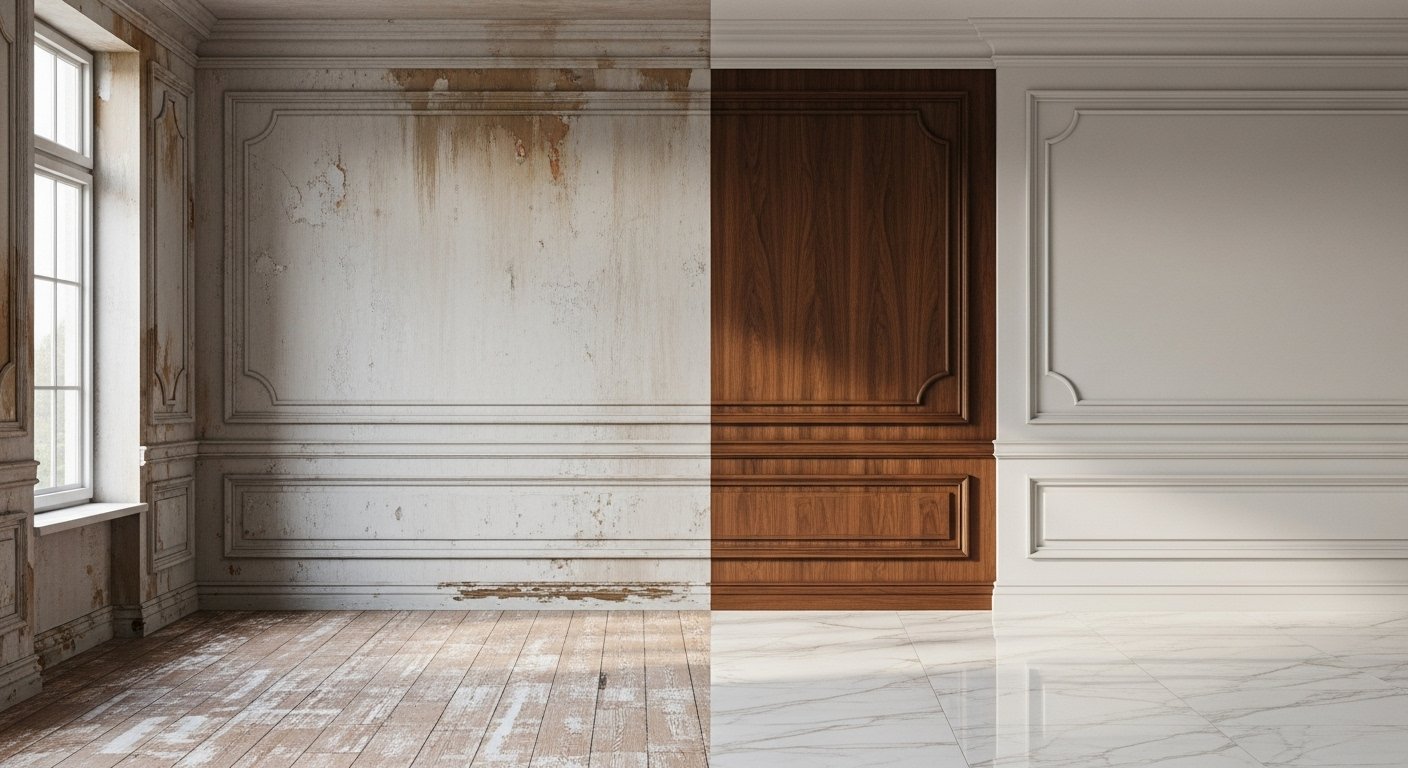 التشطيب والترميم للمباني الجديدة والقائمة